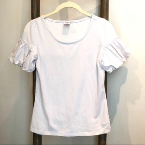 Vintage White Puff Sleeve Shirt